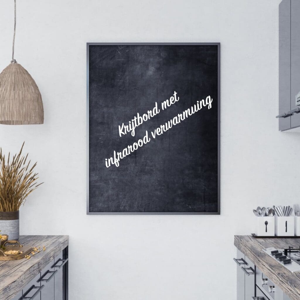 krijtbord verwarming in keuken paneel