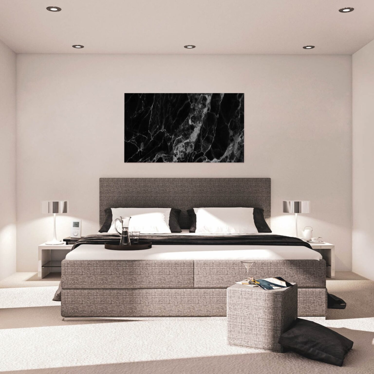 slaapkamer met stone art infrarood verwarming